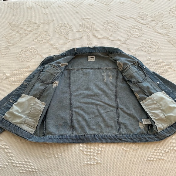 CISONO DENIM COLLECTION DISTRESSED MEDIUM WASH JEAN JACKET SIZE MEDIUM - Picture 6 of 12